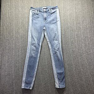 Good American Jeans Womens 2/26 Good Waist High Rise Skinny Two-Tone Made USA